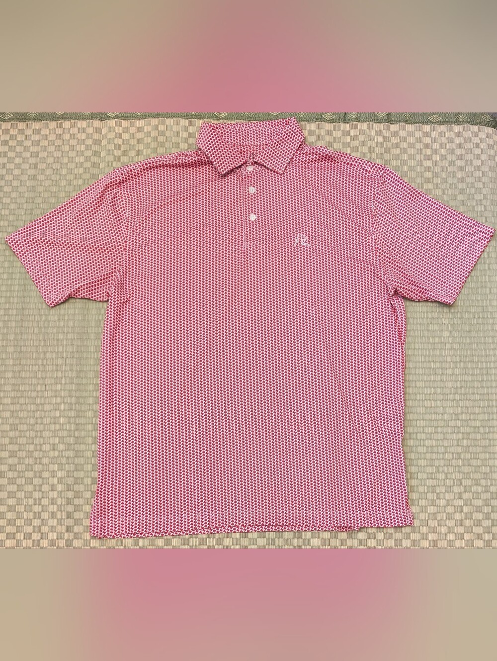 Rhoback The Don't Mess Golf Polo Maroon Men's Size Medium Made in Korea *Flaw*